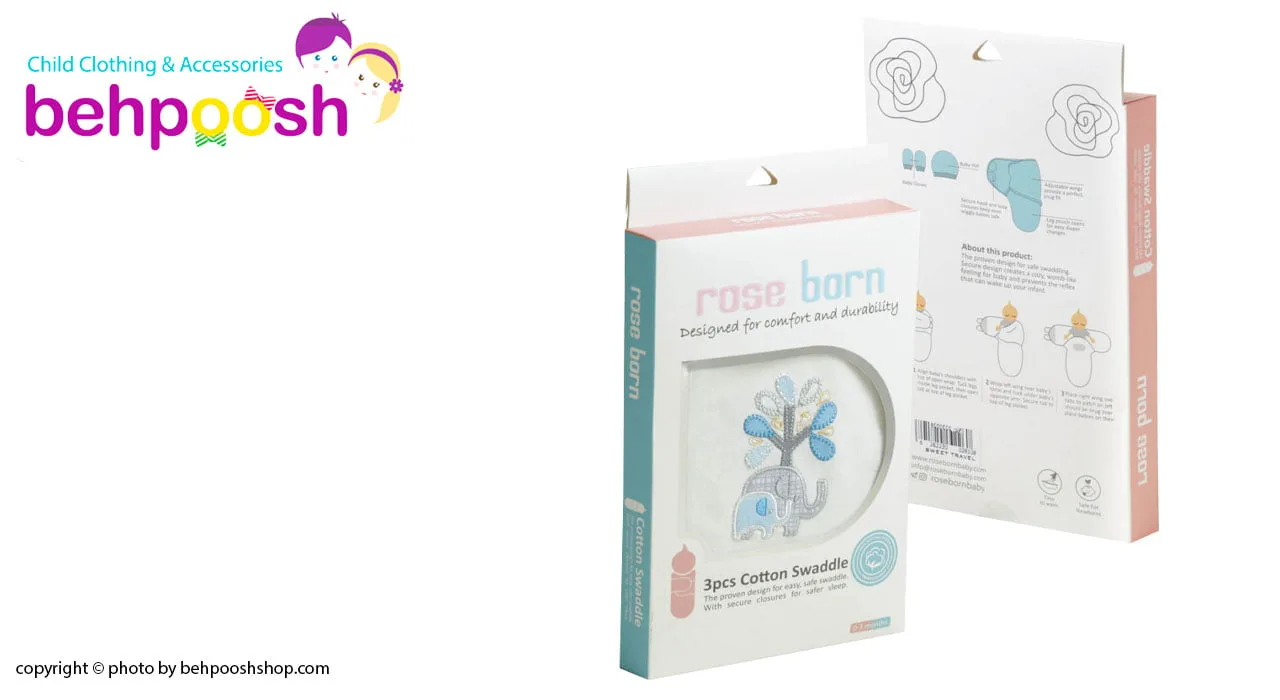 قنداق چسبی نوزاد Family Love قلب رزبرن Rose Born