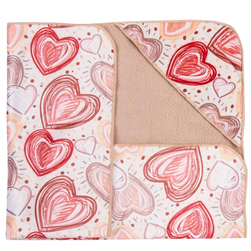 پتو دورپیچ کلاه دار قلب خطی قرمز رزبرن RoseBorn