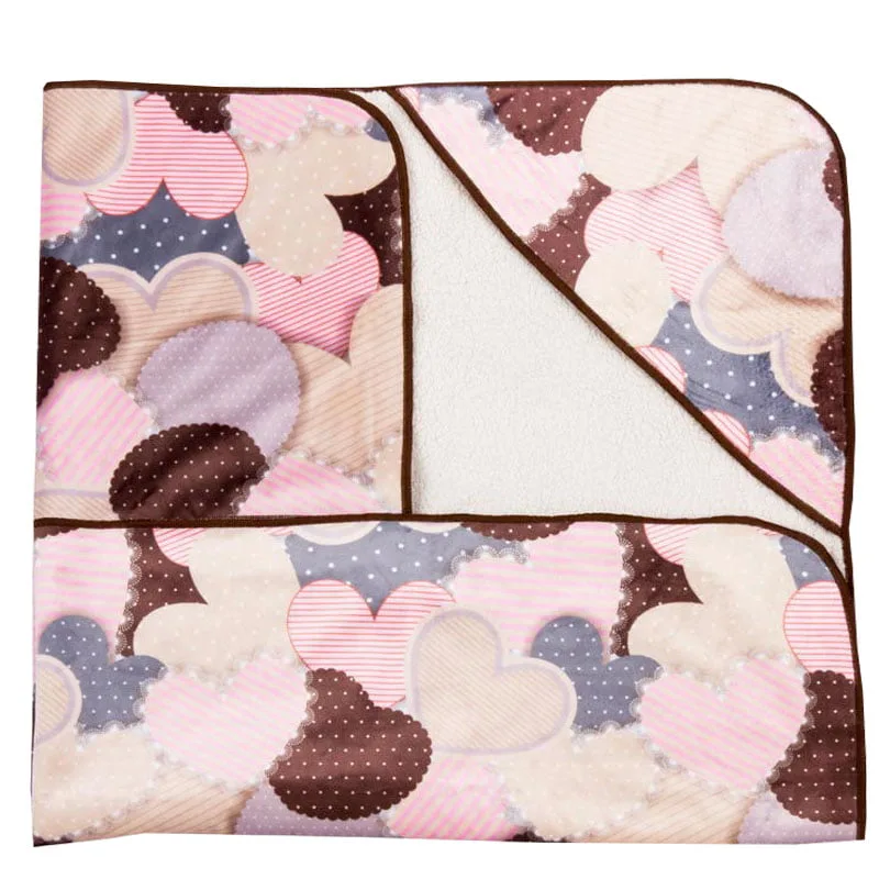 پتو دورپیچ کلاه دار قلب کرم قهوه ای رزبرن RoseBorn