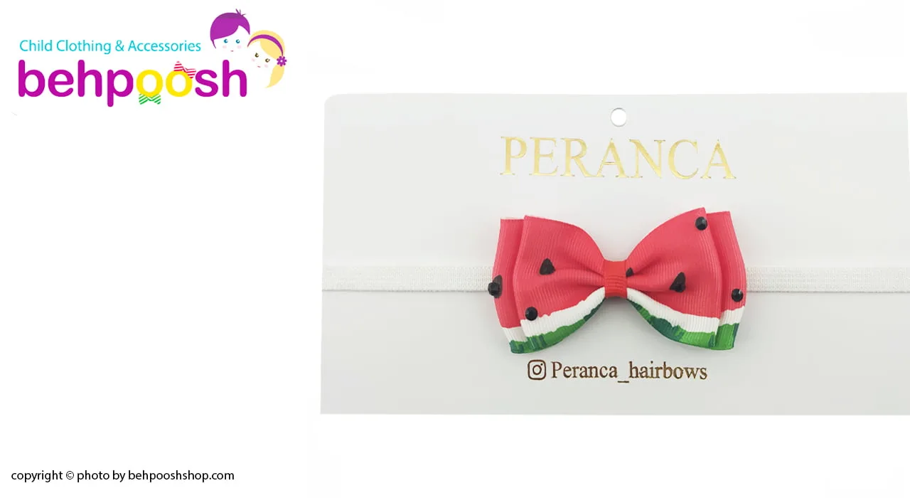 پاپیون و کراوات دخترانه نگین دار طرح هندوانه یلدا