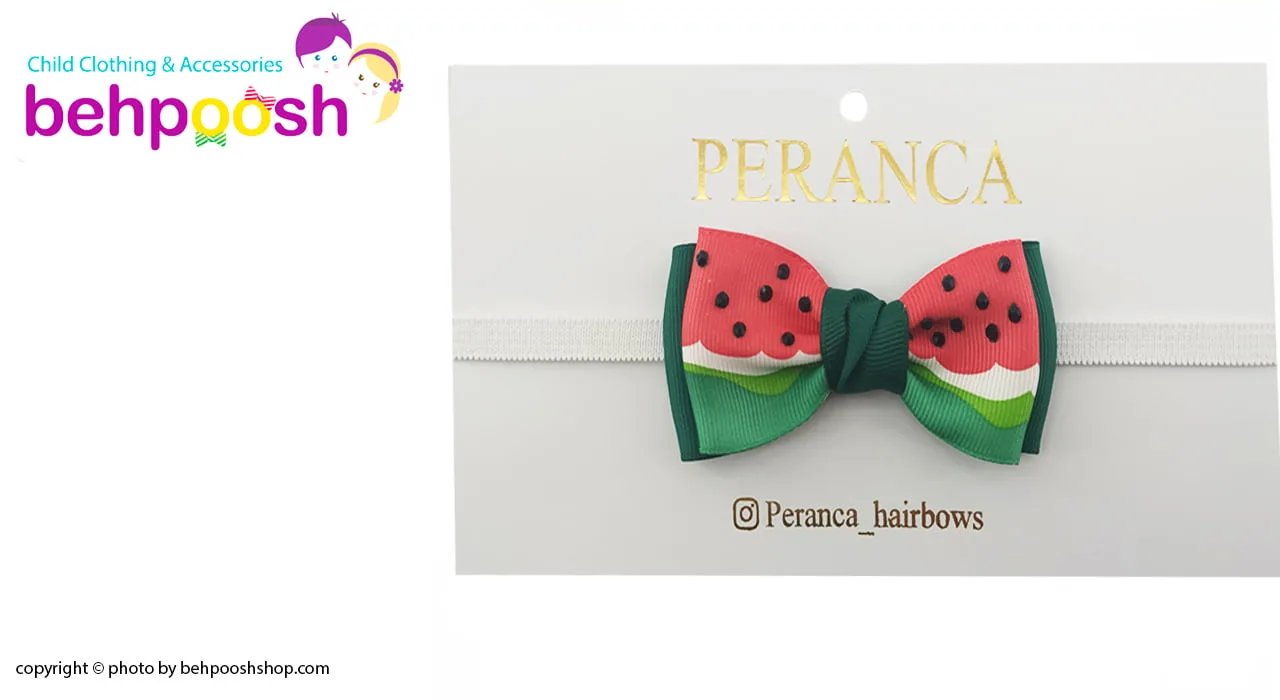 پاپیون و کراوات دخترانه طرح هندوانه مخصوص یلدا