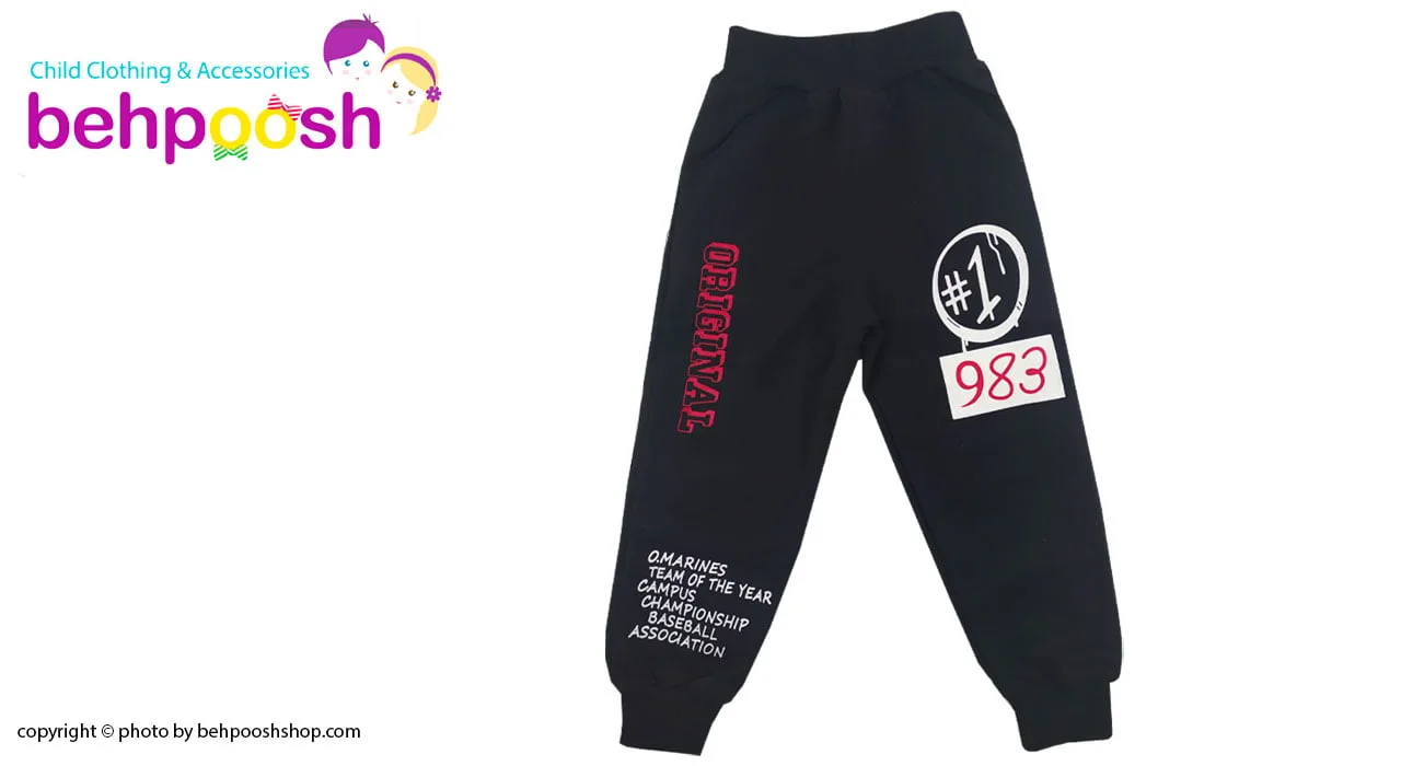 شلوار راحتی پسرانه مشکی 2 تا 6 سال