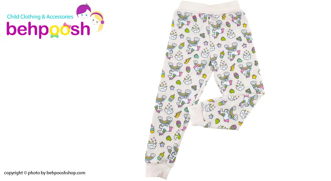 شلوار راحتی بچگانه طرح اسب شاخدار 2 تا 8 سال