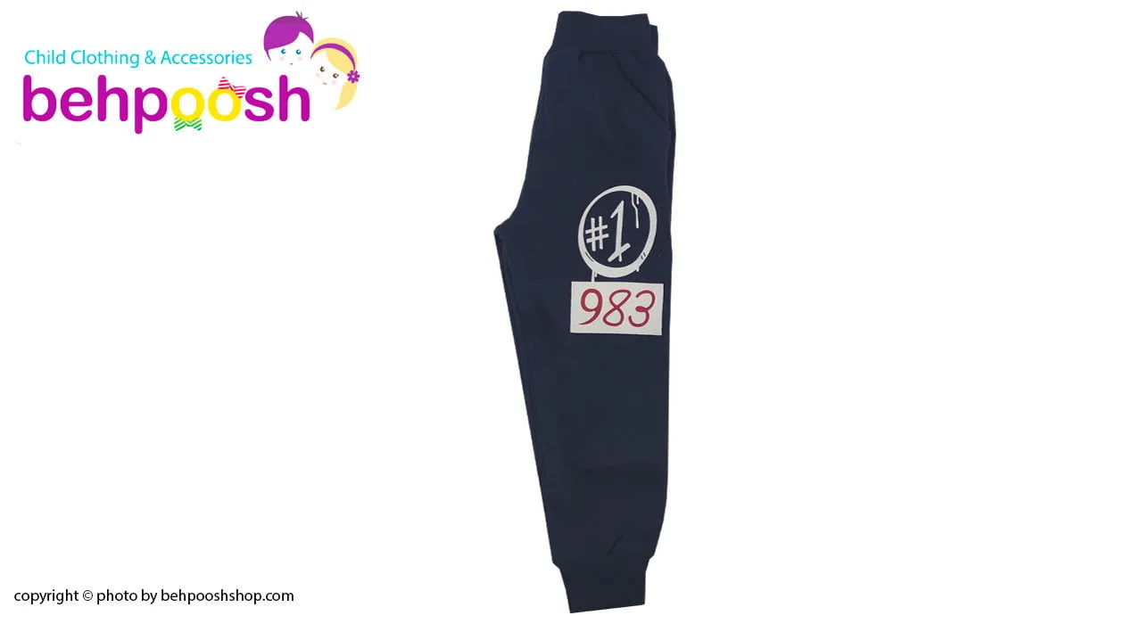 شلوار راحتی پسرانه سرمه ای 2 تا 6 سال