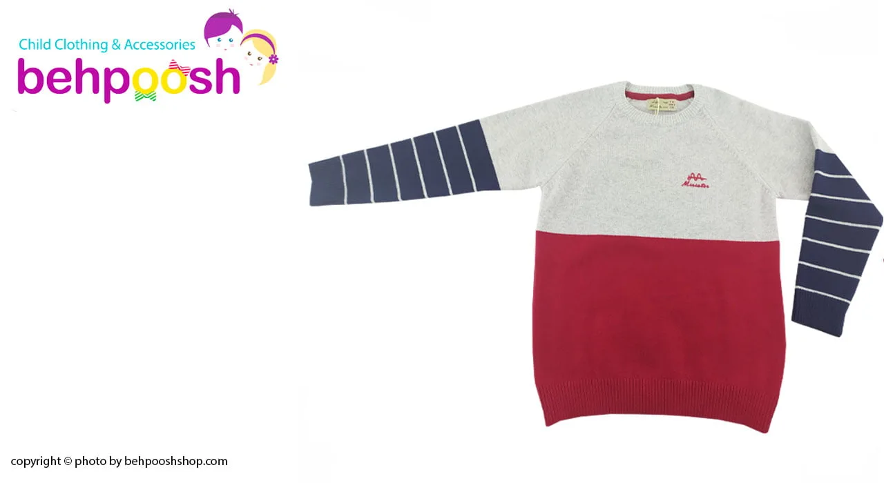 بلوز ریزبافت زمستانی پسرانه 8 تا 10 سال