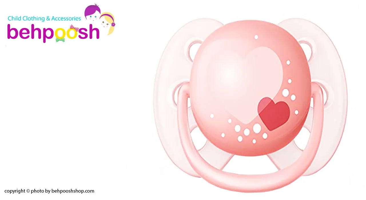 پستانک اولترا سافت تکی 0-6 ماهگی طرح قلب Avent