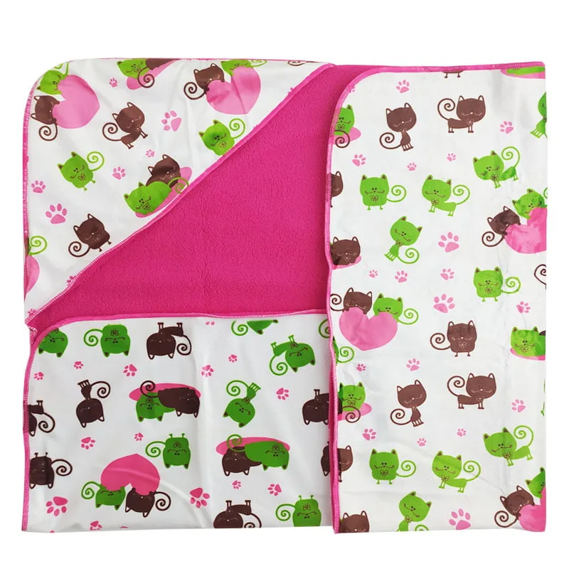 پتو دورپیچ کلاه دار طرح گربه و قلب رزبرن Rose Born