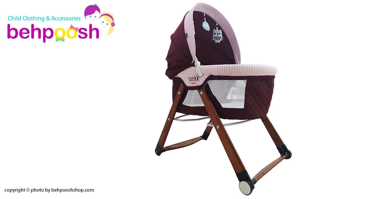 گهواره كنار تخت مادر بدنه چوبی تاشو قابل حمل كیوی Kiwi