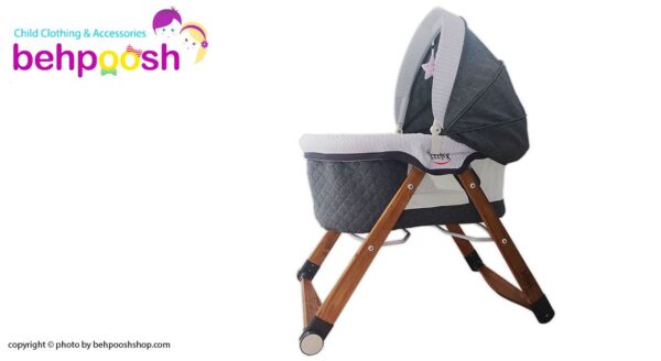 گهواره كنار تخت مادر بدنه چوبی تاشو قابل حمل كیوی Kiwi