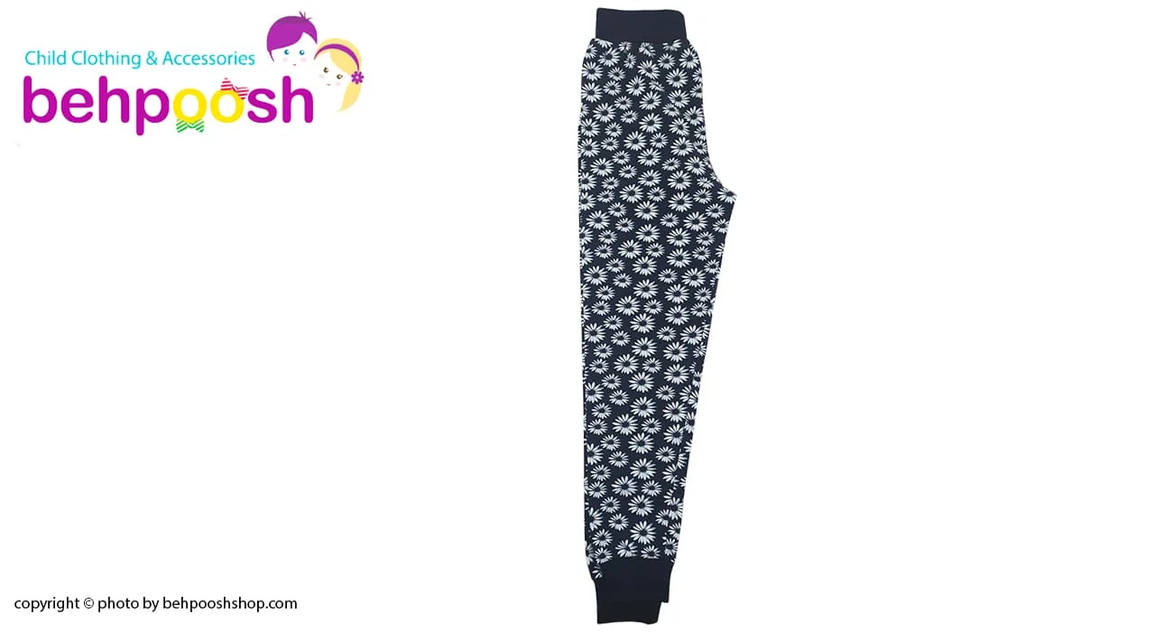 شلوار راحتی بچگانه سرمه ای-سفید Mahdi