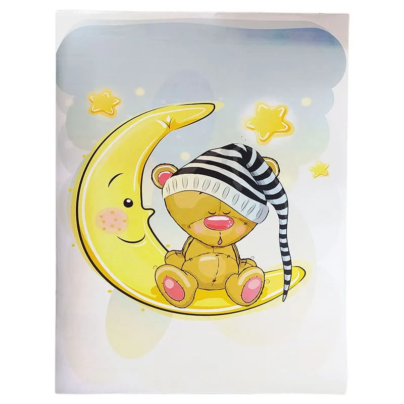 فرش اتاق کودک پسرانه خرس ماه ماوی كارپت Mavi Carpet