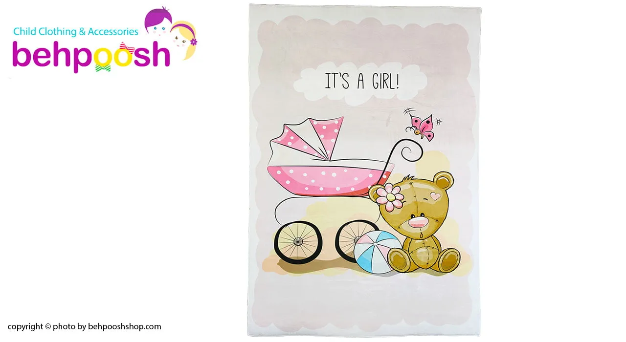 فرش اتاق کودک طرح کالسکه و خرس ماوی كارپت Mavi Carpet