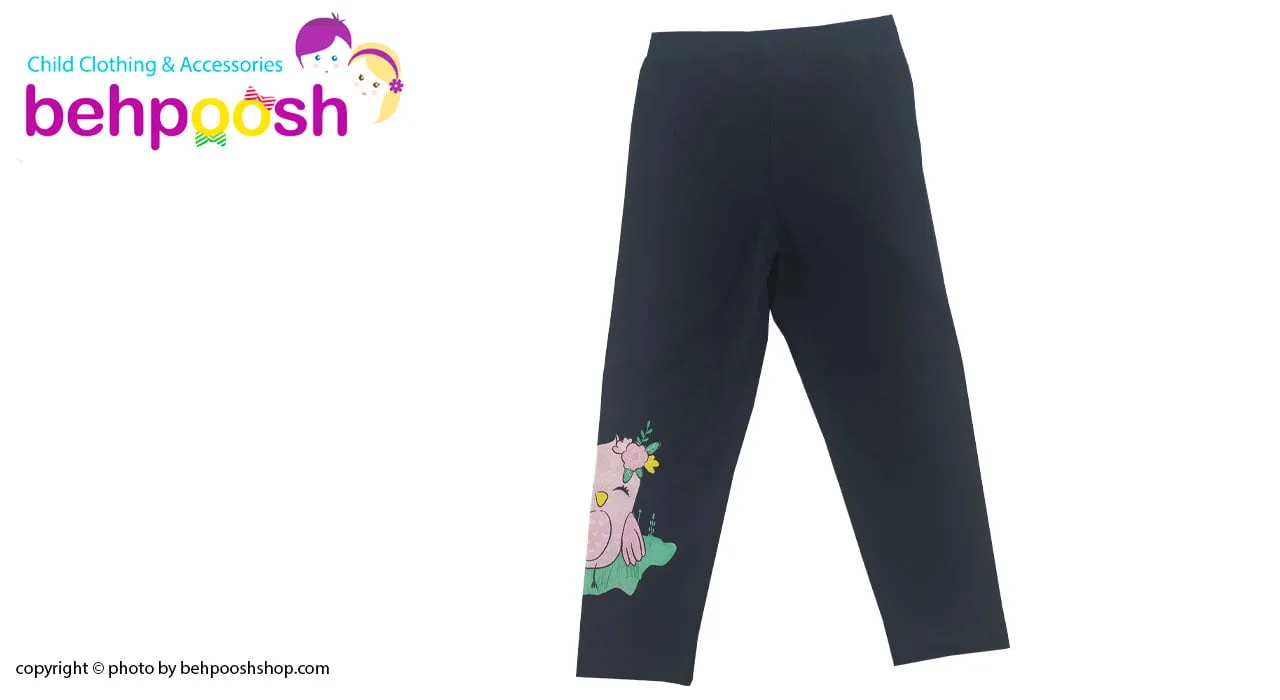 ست بلوز شلوار راحتی دخترانه طرح آهو رنگ شیری