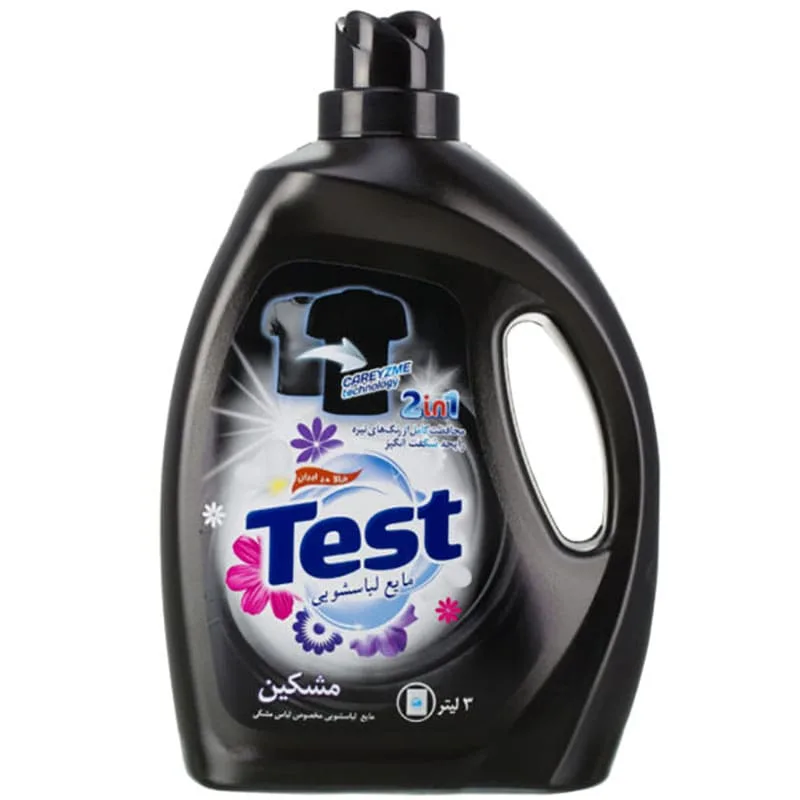 مایع لباسشویی تست مخصوص لباسهای تیره 3 لیتری Test