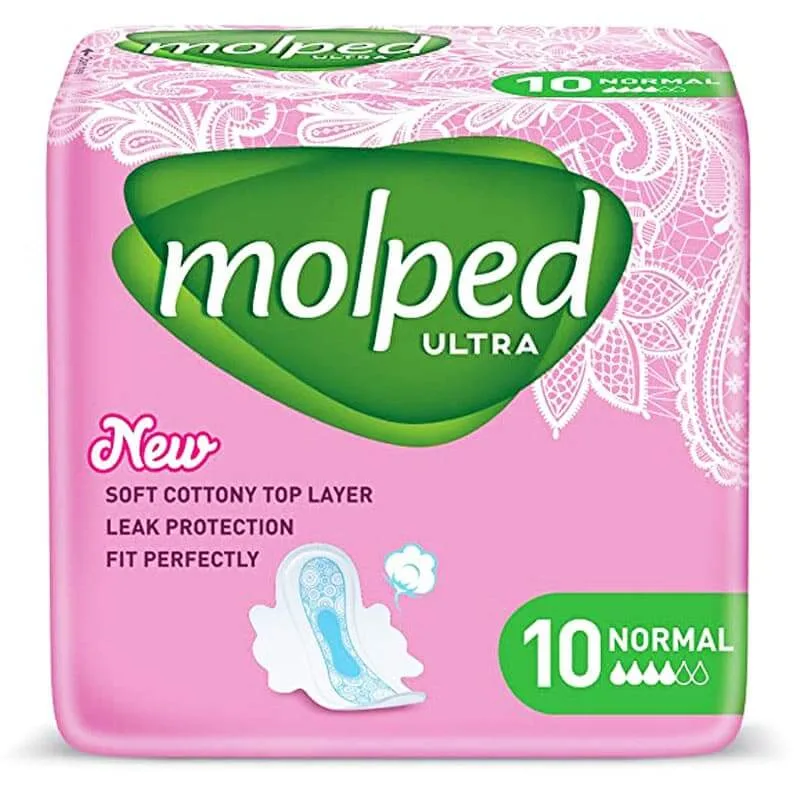 نوار بهداشتی بالدار مدل اولترا 10 عددی مولپد Molpad