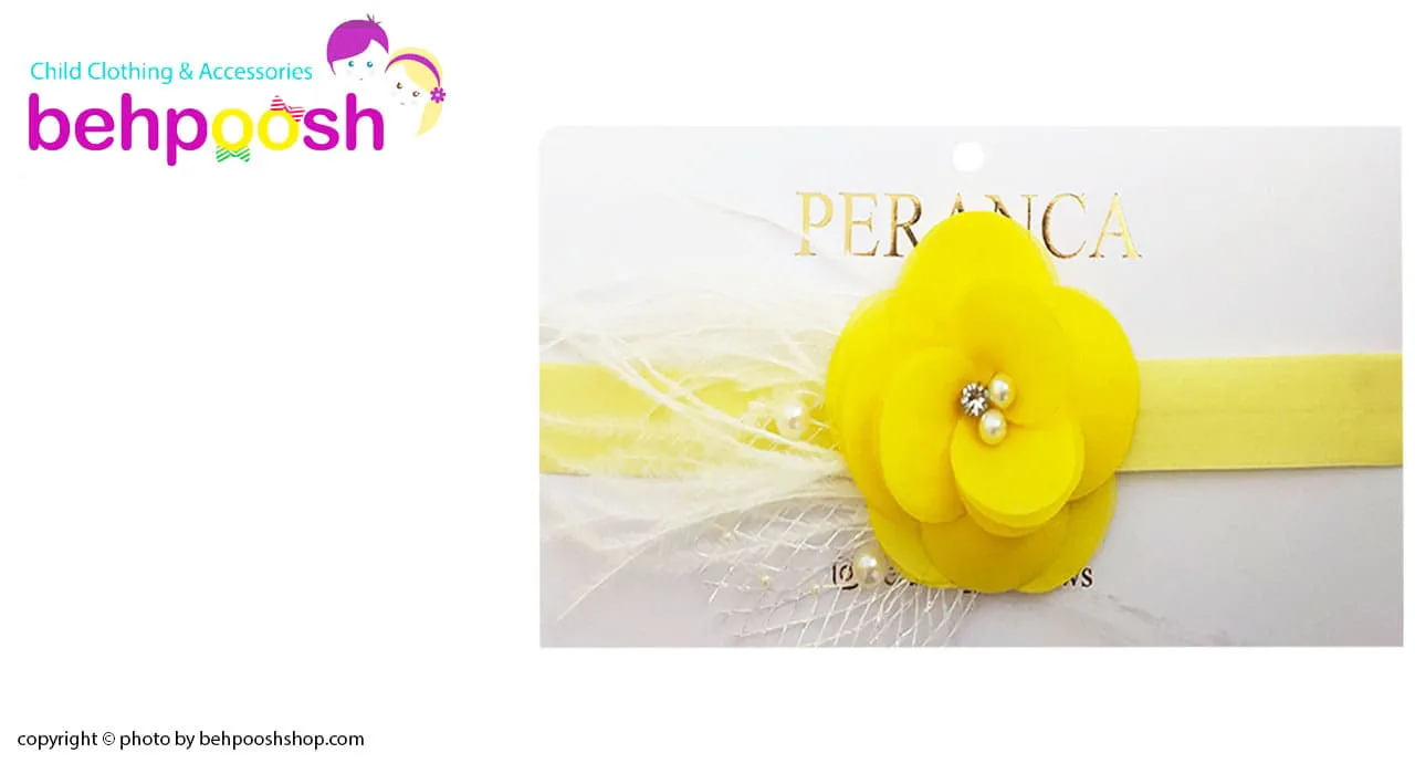 هدبند دخترانه گل دار مرواریدی Perance hairbows