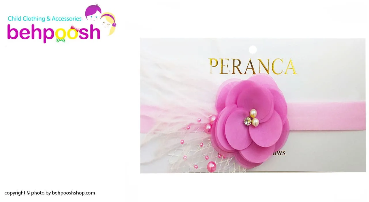 هدبند دخترانه گل دار مرواریدی Perance hairbows