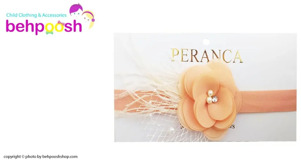 هدبند دخترانه گل دار مرواریدی Perance hairbows