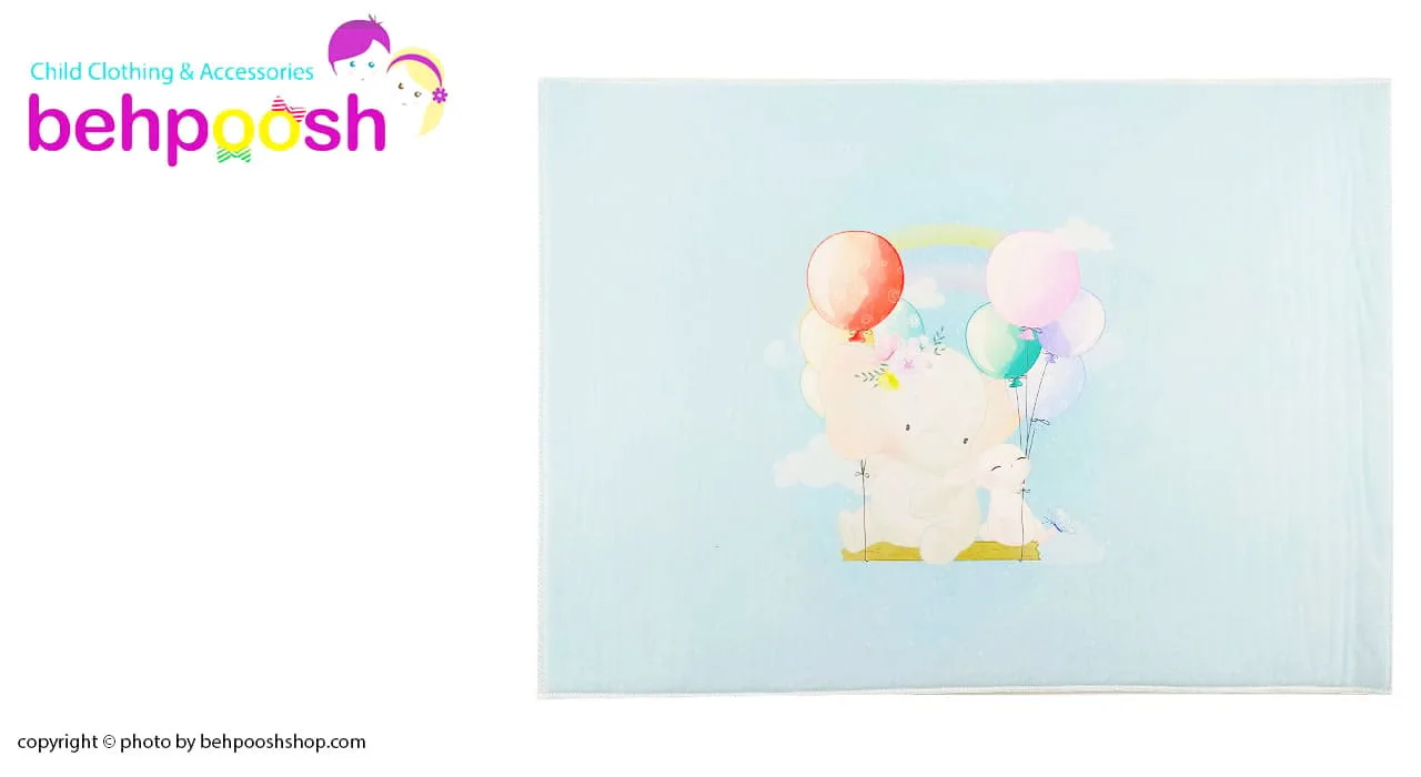 پادری بچگانه طرح خرگوش و بادکنک ماوی کارپت Mavi Carpet