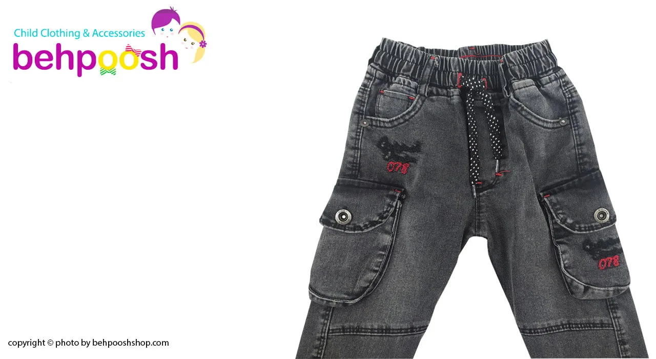 شلوار لی بچگانه کمرکشی رنگ مشکی 1 تا 5 سال