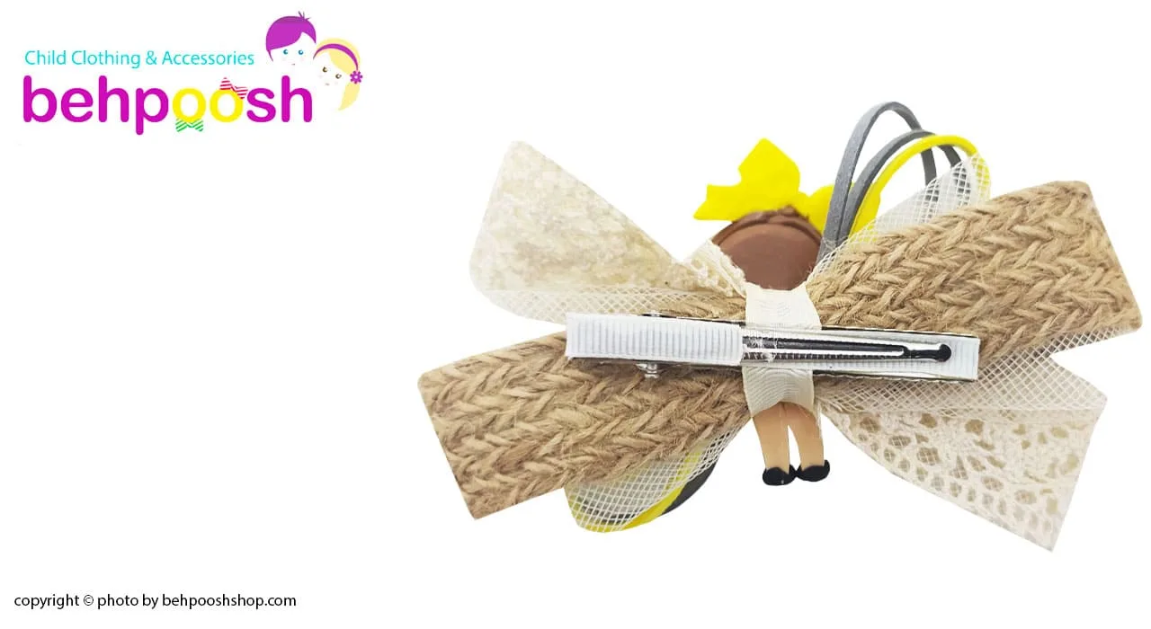 گیره سر بچگانه کنفی عروسک دار Perance hairbows