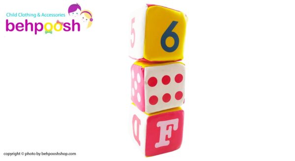 اسباب بازی بچگانه تاس اسفنجی سه عددی