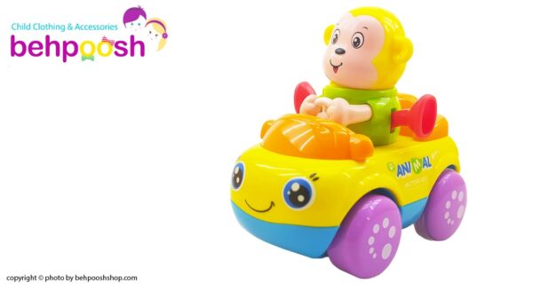 اسباب بازی ماشین قدرتی بچگانه طرح میمون هولا Hola