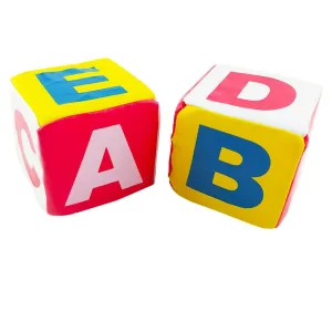 اسباب بازی بچگانه تاس اسفنجی دو عددی حروف انگلیسی