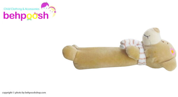 جغجغه سوسیسی کودک طرح خرس و سگ شال دار