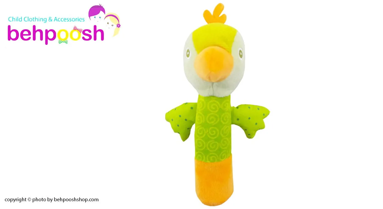 جغجغه سوسیسی بچگانه طرح طوطی