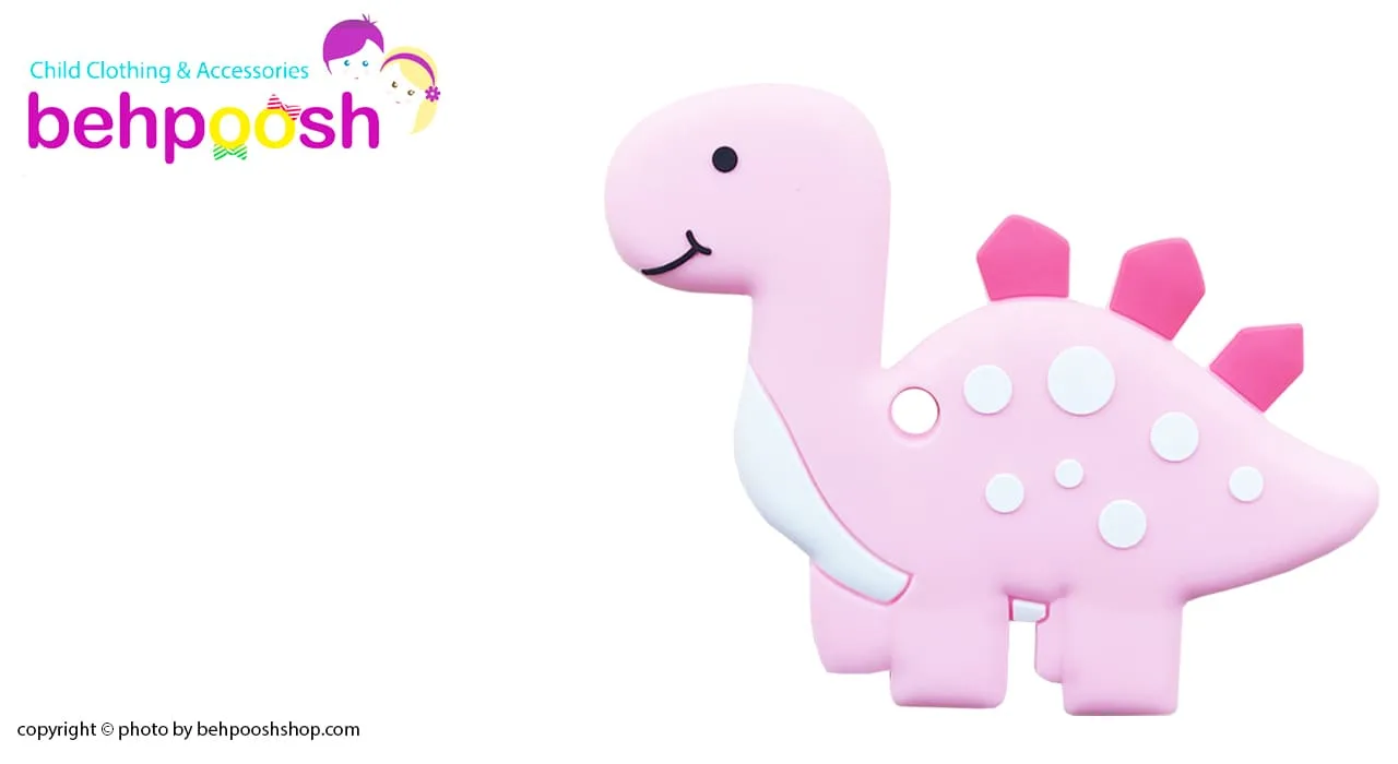 دندان گیر دستگیره دار دایناسور خالدار baby toys