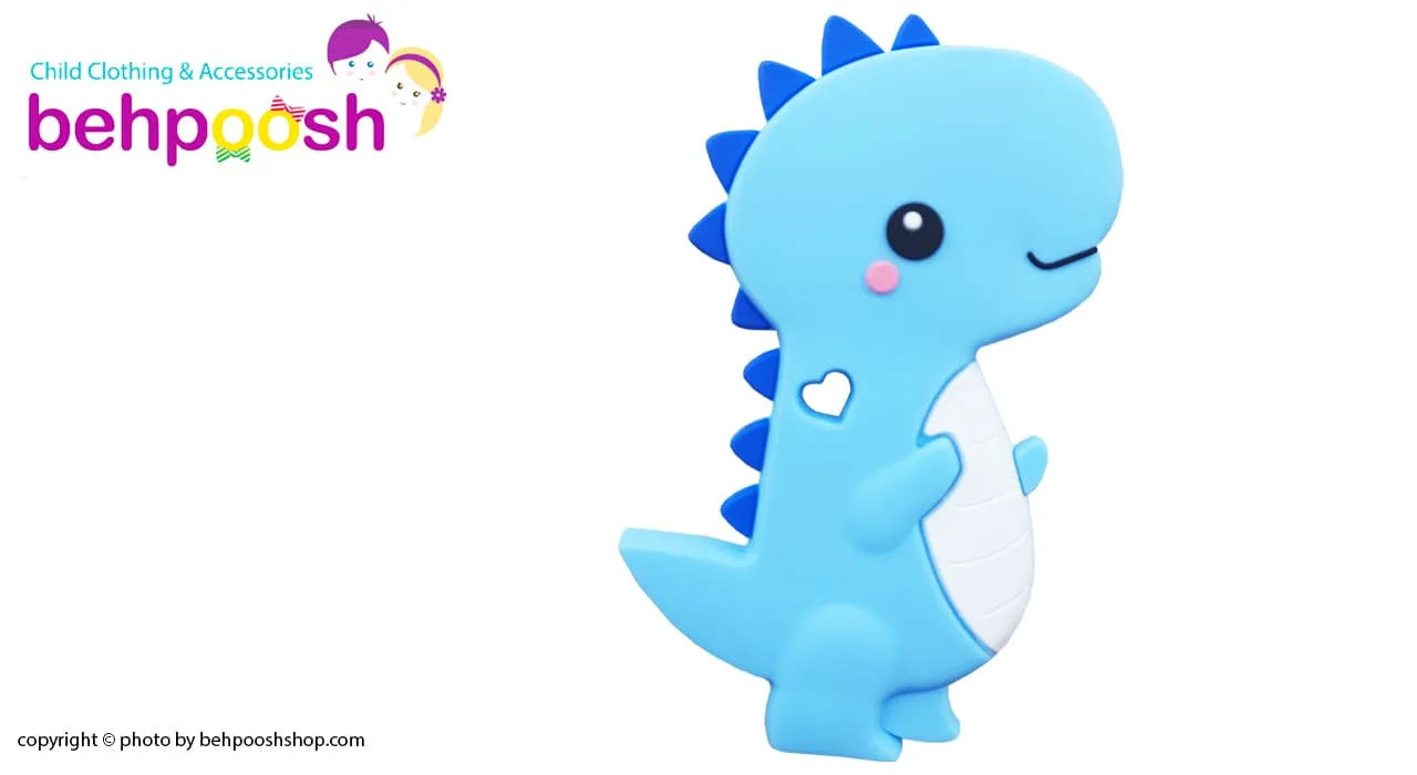 دندان گیر دستگیره دار مدل دایناسور قلبی baby toys