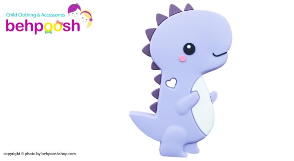 دندان گیر دستگیره دار مدل دایناسور قلبی baby toys