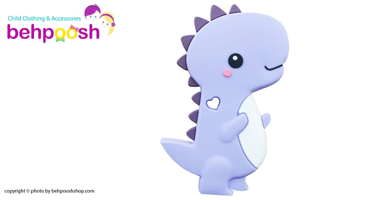 دندان گیر دستگیره دار مدل دایناسور قلبی baby toys