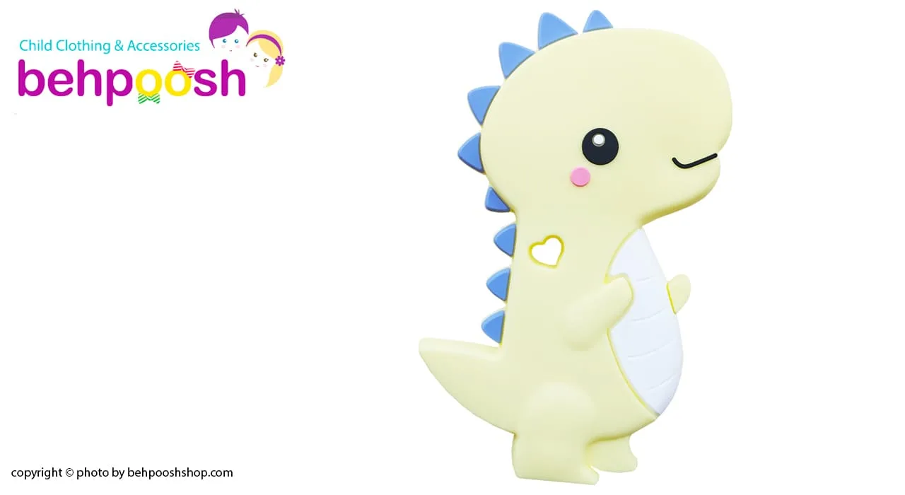 دندان گیر دستگیره دار مدل دایناسور قلبی baby toys