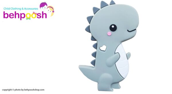 دندان گیر دستگیره دار مدل دایناسور قلبی baby toys