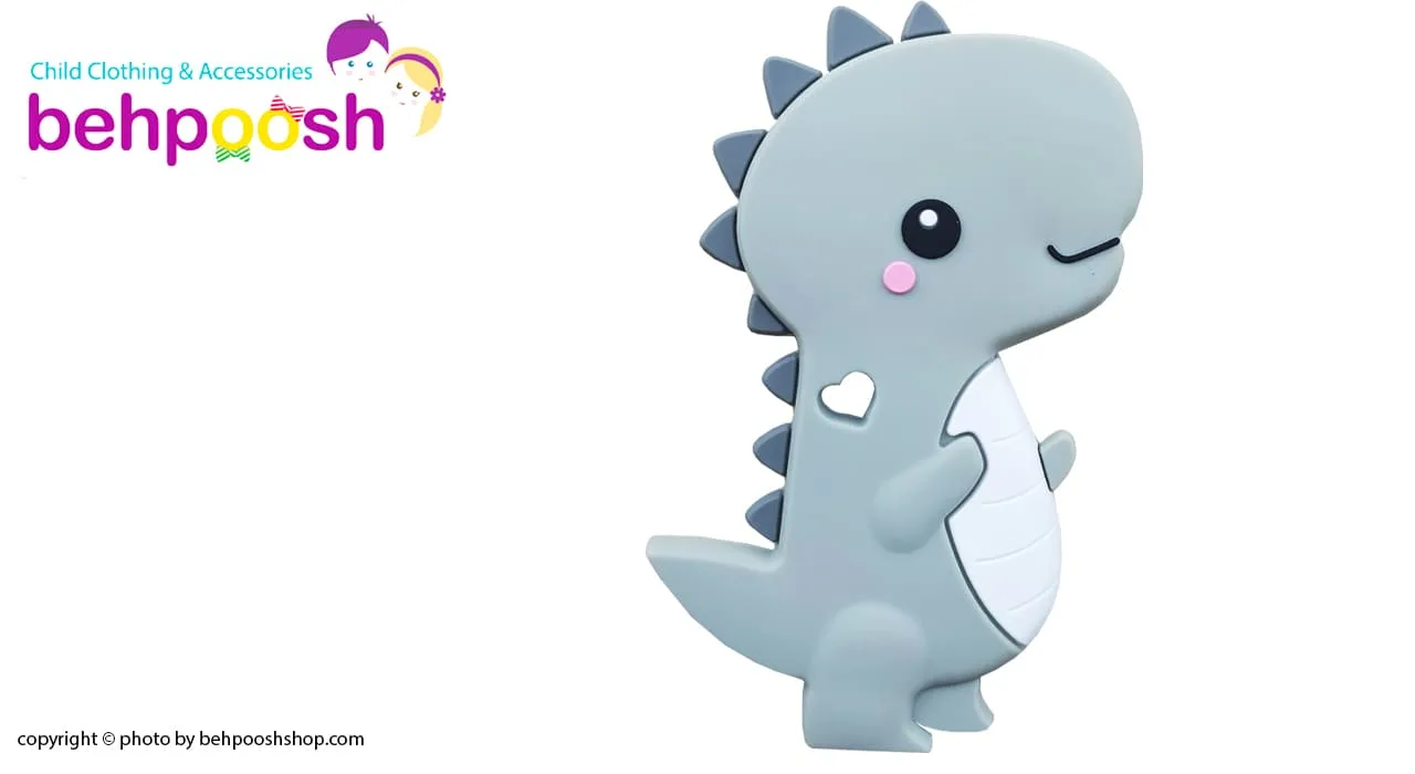 دندان گیر دستگیره دار مدل دایناسور قلبی baby toys