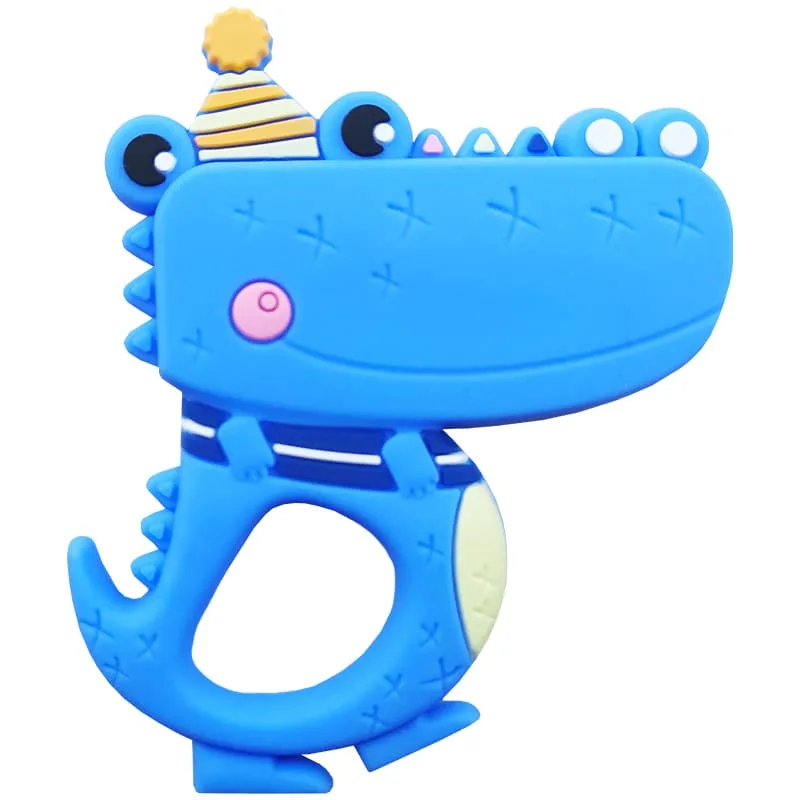 دندان گیر دستگیره دار مدل تمساح کلاه دار baby toys