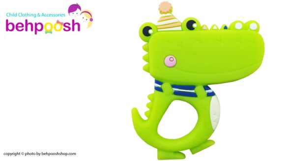دندان گیر دستگیره دار مدل تمساح کلاه دار baby toys