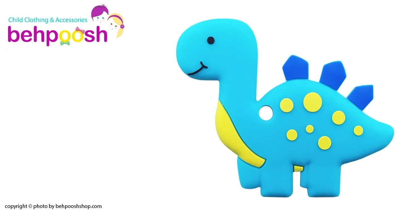 دندان گیر دستگیره دار دایناسور خالدار baby toys