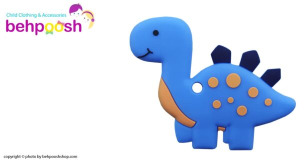 دندان گیر دستگیره دار دایناسور خالدار baby toys