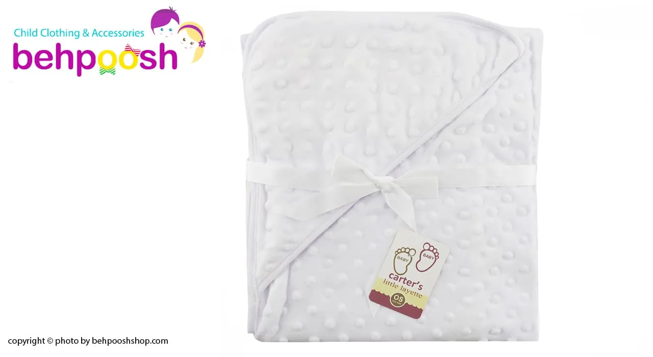 پتو کلاه دار نوزادی طرح حباب دار کارترز Carters