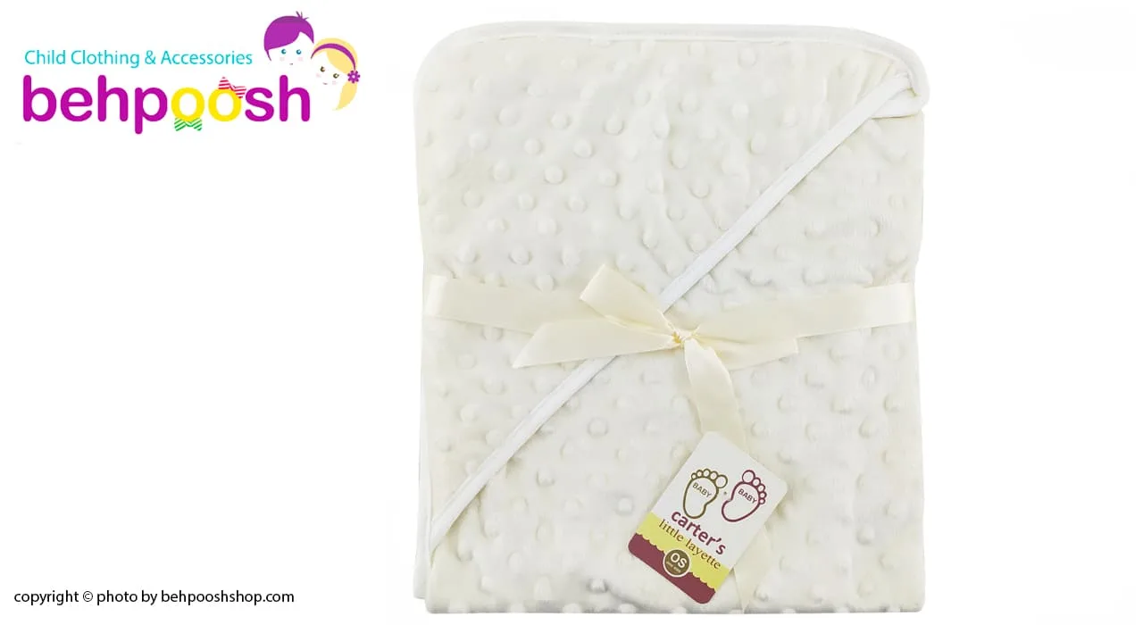 پتو کلاه دار نوزادی طرح حباب دار کارترز Carters