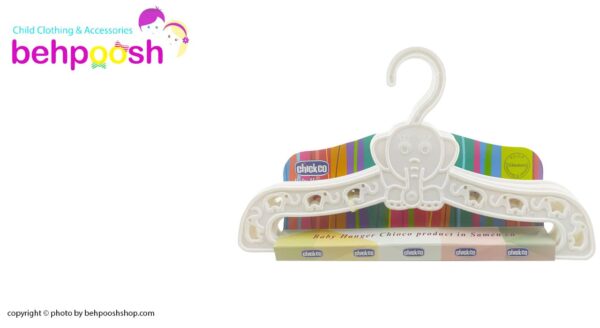 چوب لباسی بچگانه 4تایی طرح فیل چیکو Chickco