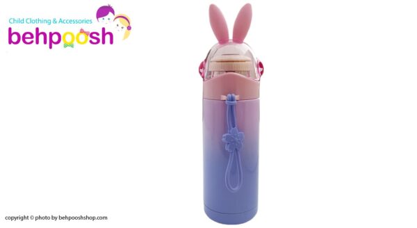 فلاسک  کودک استیل خرگوش درب شیشه ای just Love