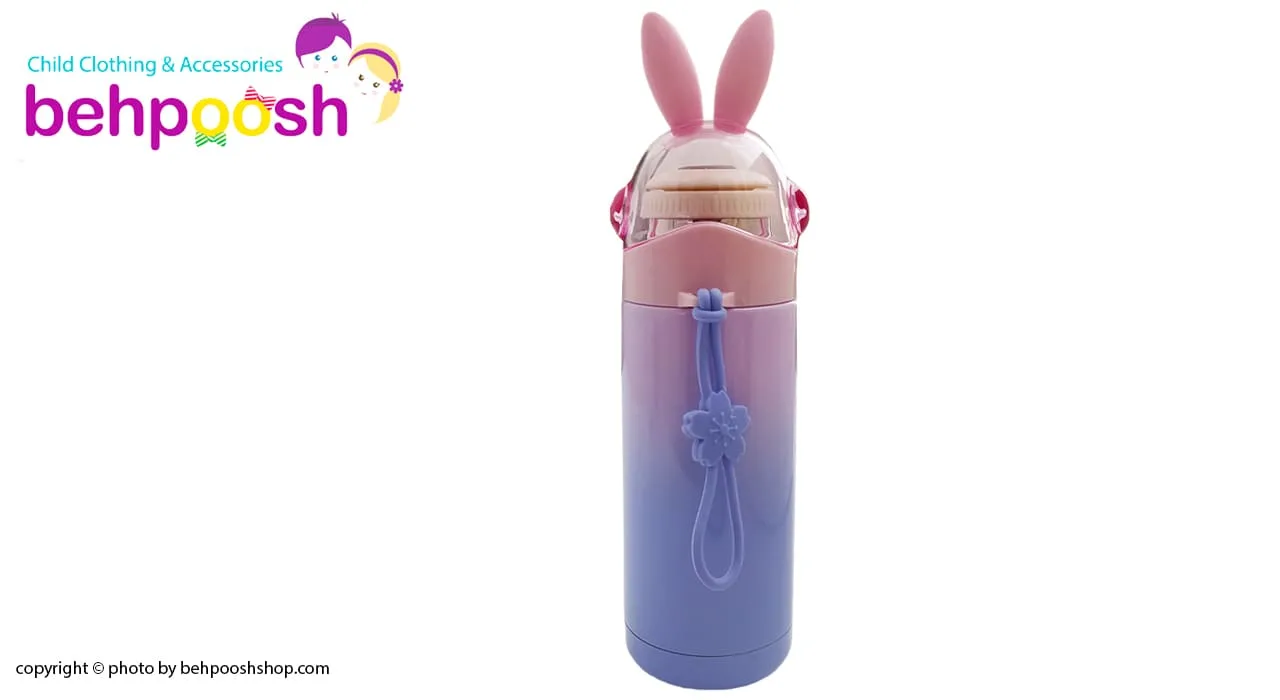 فلاسک  کودک استیل خرگوش درب شیشه ای just Love