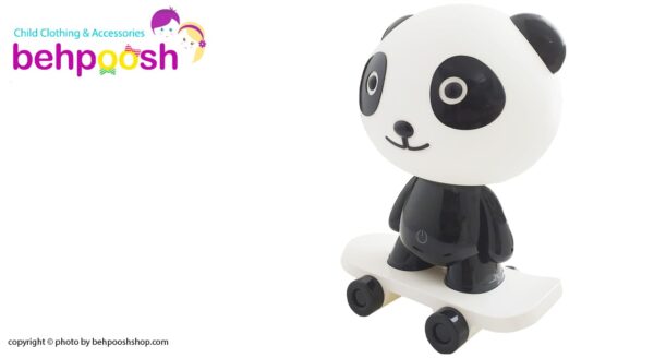چراغ خواب کودک شارژی پاندا اسکیت سوار