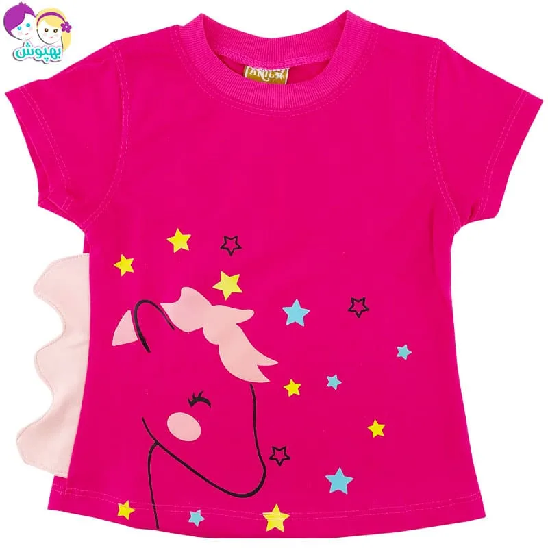 ست تیشرت شلوارک بچگانه اسب شاخدار Anil