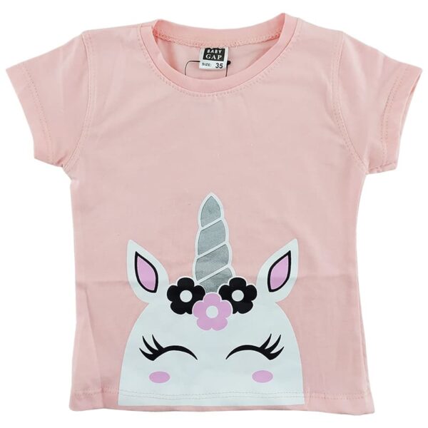 ست تیشرت شلوارک تابستانی دخترانه اسب تک شاخ Baby gap