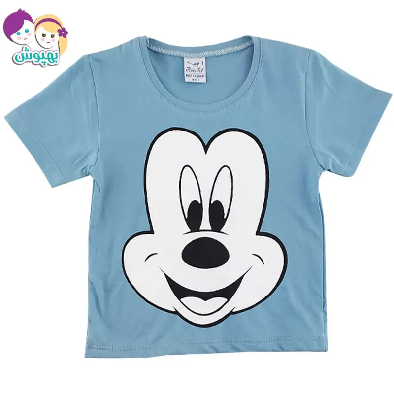 ست تیشرت شلوارک بچگانه میکی موس زرد Amirtak